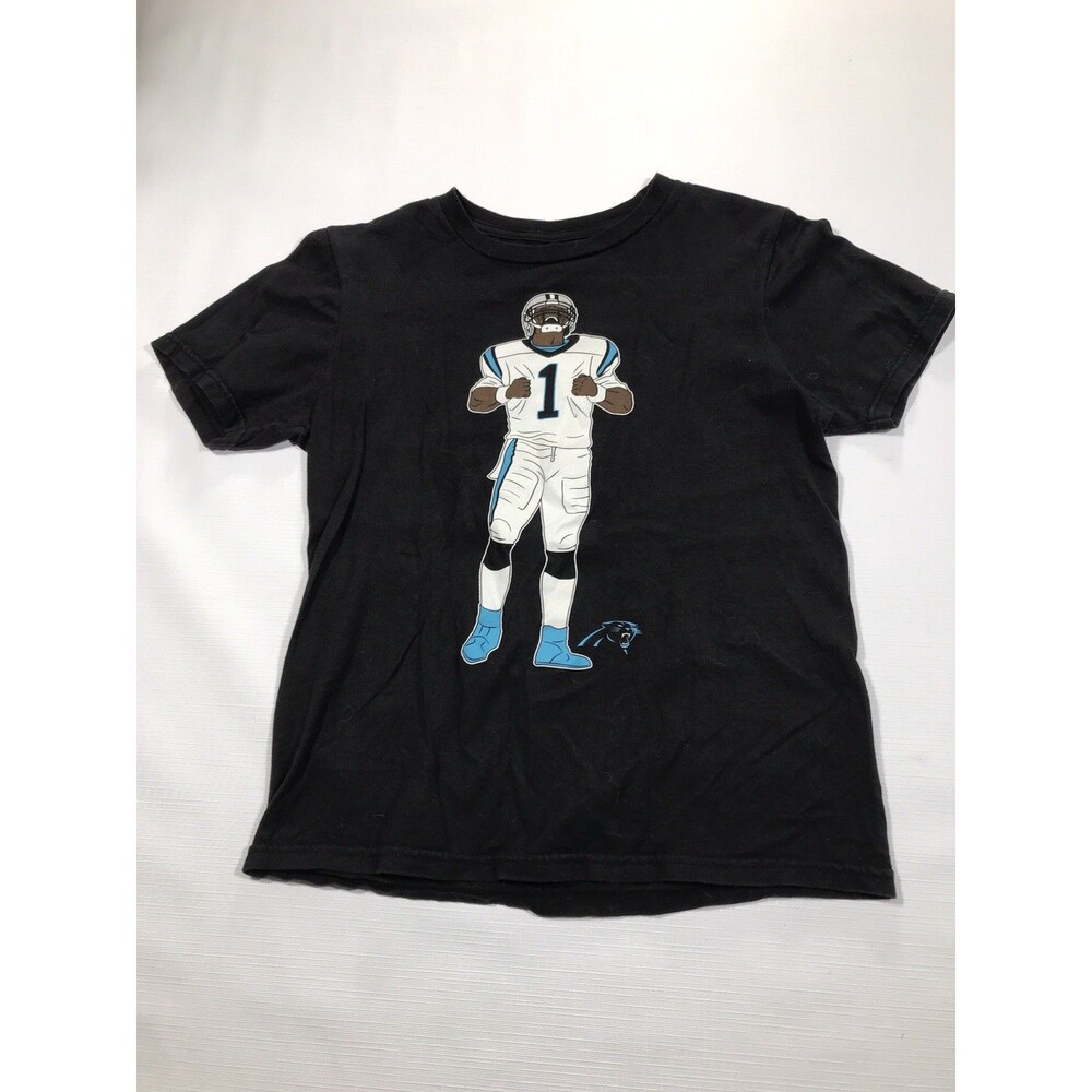 Nike Tee Cam Newton Carolina Panthers Celebration Pose T Shirt Black Sz M 10/12